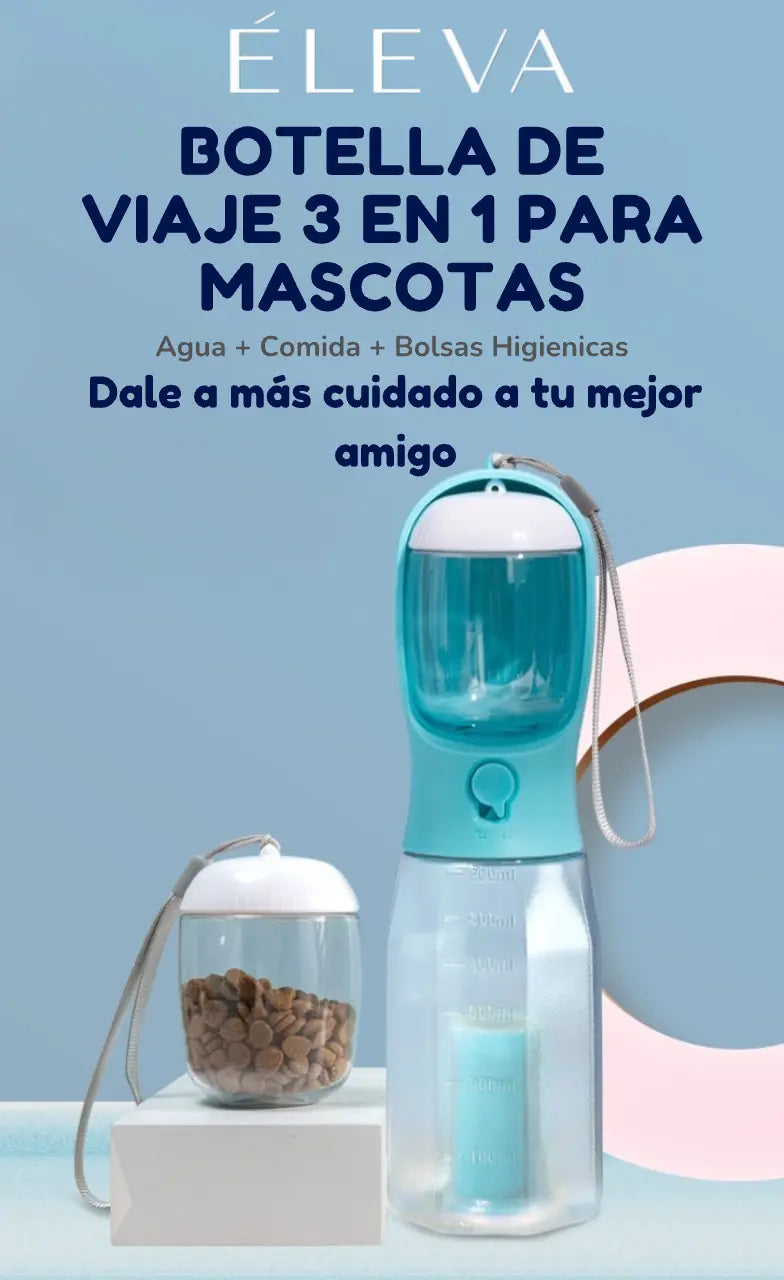 Botella 3 en 1 para mascotas