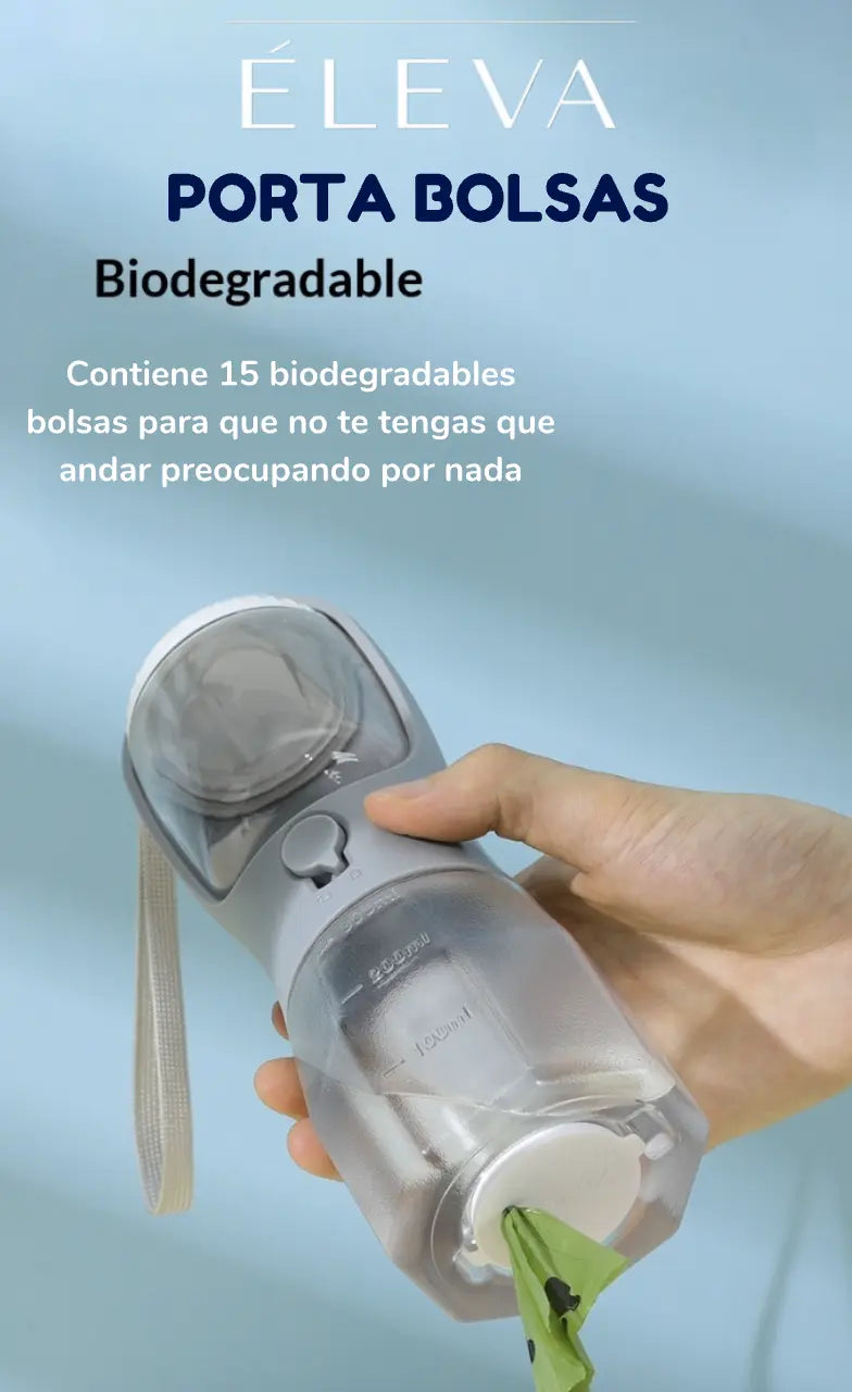 Botella 3 en 1 para mascotas