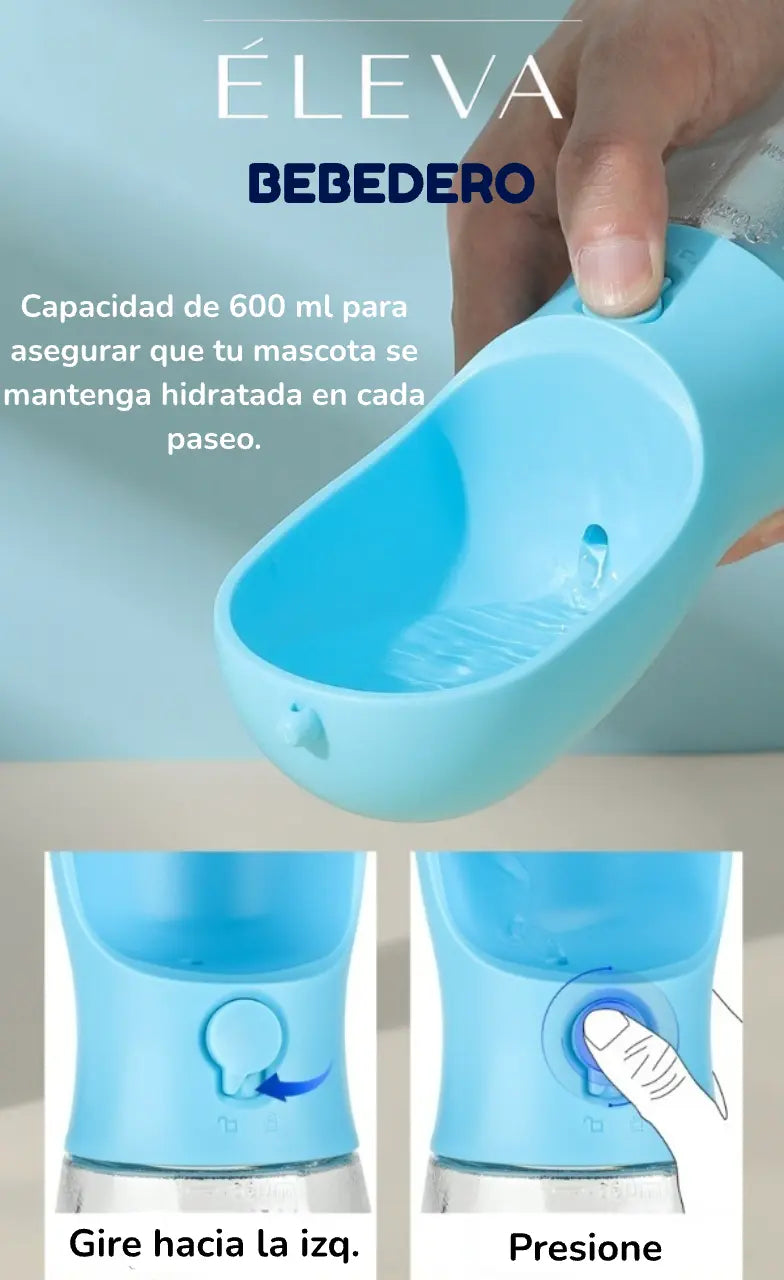 Botella 3 en 1 para mascotas